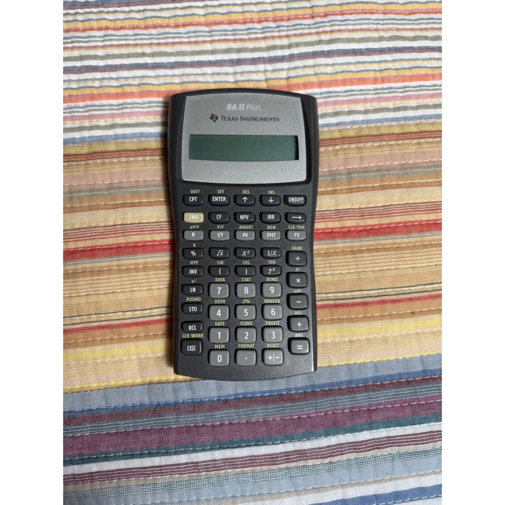 Texas Instruments BA II Plus Financial Calculator Business Analyst Grey